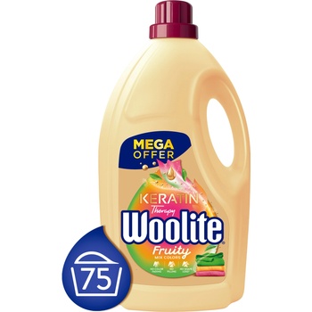 Woolite Keratin Therapy Fruity Течен перилен препарат за цветни дрехи 4, 5L - 75 изпирания (3321474)