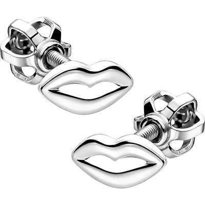 Zlaton Náušnice bílé zlato tvar rtů pecky 0.3cm 0.9g N14112501707