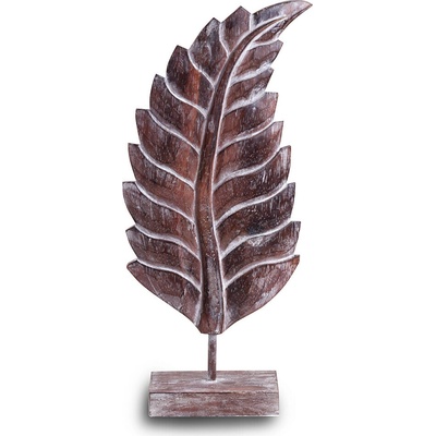 Drevená dekorácia list - 40 cm