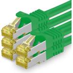 1aTTack. de Cat. 7 Network Cable 5m Green Pack of 5 Cat7 Ethernet Cable Network LAN Cable Raw Cable 10 Gb s SFTP PIMF LSZH Set Patch Cable with Rj 45 Plug Cat. 6a - 4251073616131