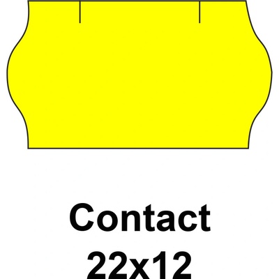 Cenovkové etikety Contact 22x12 žlté