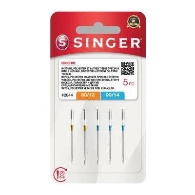 Ihla Ihly Singer 2044 - 80/12, 90/14 - 5 ks - Vyšívacie (134474)
