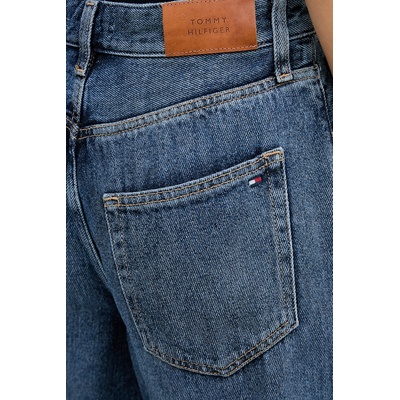 Tommy Hilfiger къс панталон дамски от деним (WW0WW48597)