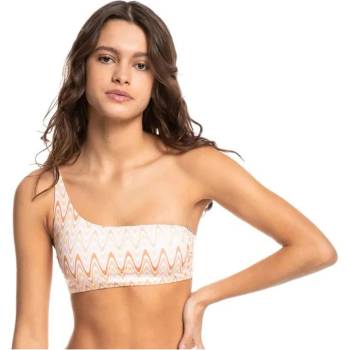 Quiksilver Classic One Shoulder Aop bikini top - White (Cosmic Ripples Bleached Mauve)