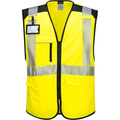 Portwest hi-vis executive pw309 / Светлоотразителна жилетка pw3 - hv жълто/черно xxxl (pw309ybrxxxl)