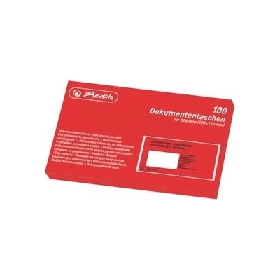 Herlitz Obálka DL samolepiaca s okienkom 110x220mm (bal=100ks)