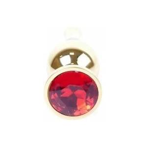  Steel anal plug gold metal crystal 9cm