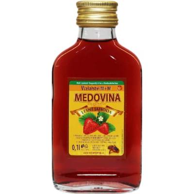 Včelařství M+M medovina dezertní lesní jahoda 0,1 l