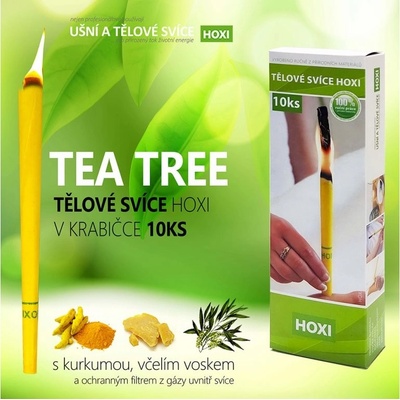 HOXI Tělové svíce s TEA TREE v krabičce 10 ks