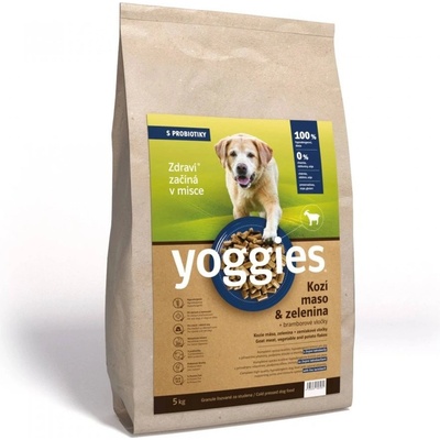 Yoggies hypoalergenní granule lisované za studena s probiotiky Kozí maso & zelenina 5 kg