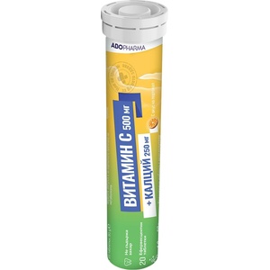 Abo Pharma Calcium + Vitamin C, 20 таблетки, Abo Pharma (43013)