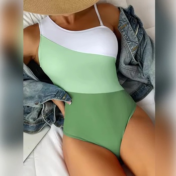 Image 1 of Цял бански YWPX-CC324 green