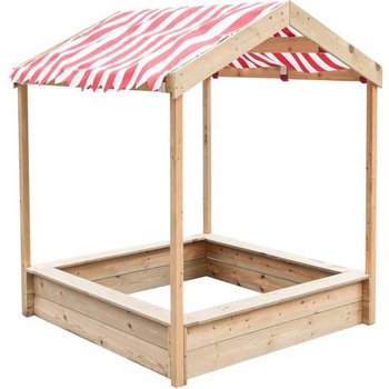 Classic World Educational Детски дървен пясъчник с навес (cwe70008)