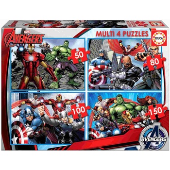Educa - Puzzle 4x puzzle Avengers - 40 - 99 piese