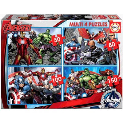 Educa - Puzzle 4x puzzle Avengers - 40 - 99 piese