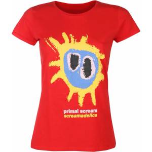 ROCK OFF дамска тениска Primal Scream - Screamadelica ЧЕРВЕН - ROCK OFF - PSCTS01LR