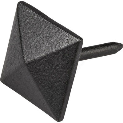 Mystic Colonial Hardware Černý litinový hřeb Pyramida pro dveře a nábytek 2,5x2,5 cm (1 ks)