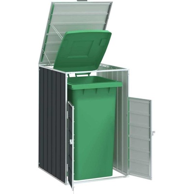 vidaXL Box na 1 popelnici 72 x 81 x 115 cm ocel antracitový