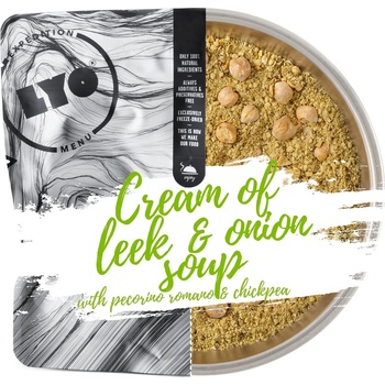 Lyo food Cream of Leek & Onion Soup with Pecorino Romano and Chickpeas
