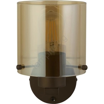 Searchlight 88912-1MO - Стенно осветително тяло SWEDEN 1xE27/60W/230V кафяв/опушен (SR0627)