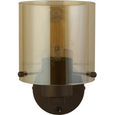 Searchlight 88912-1MO - Стенно осветително тяло SWEDEN 1xE27/60W/230V кафяв/опушен (SR0627)