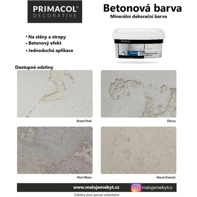 Denas color PRIMACOL IMITACE BETONU - 8 kg - mont everest