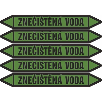 Grafiko | Znečištěná voda - Materiál fólie s ochrannou laminací, Rozměr aršík 5ks šipka 212x26mm