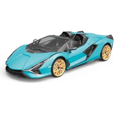 Siva RC auto Lamborghini Sian modrá metalíza proporcionální RTR LED 2,4Ghz 1:12