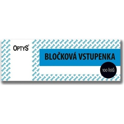 Optys 1267 Bločkové vstupenky 14x5cm 100 listů – Zbozi.Blesk.cz