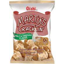 Oishi Chipsy s příchutí octa a soli, Marty's Cracklin' 90 g