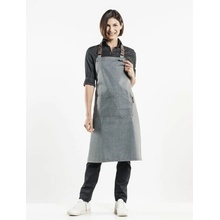 Chaud Devant Kuchářská zástěra s náprsenkou Forene Grey Denim Grey