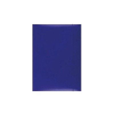 Office Products Obal kartónový 3 chlopne s gumičkou, modrý