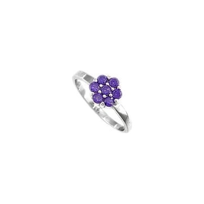 Infinitysilver Stříbrný dětský prsten fialová kytička KR3FZ44