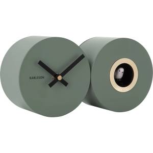 Karlsson Стенен часовник с кукувица Duo Cuckoo зелен мат (KA5789GR)