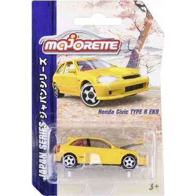 MAJORETTE JAPAN HONDA CIVIC TYPE E EK9 ŽLTÁ NOVÝ METAL MODEL 1:64