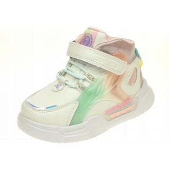 Wojtyłko dětské kotníkové boty dívčí boty na suchý zip kožená stélka zip