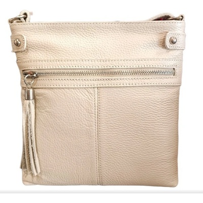 Vera Pelle dámská kožená crossbody kabelka 1660 latte béžová