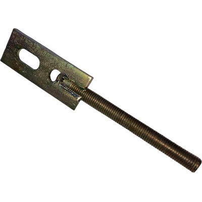 Držák plotového dílce "rovný" M16 x 225mm, žlutý