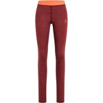 Odlo Дамско мериносово термобельо Odlo Women's Natural Performance Wool 130 Base Layer Tights Merino base layer - Spiced Apple Melange / Live Wire (115-2470-0113)