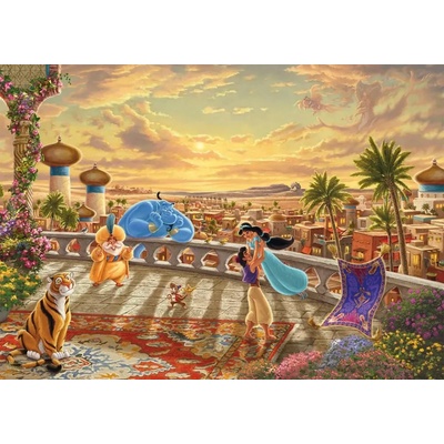Schmidt Spiele - Puzzle Kinkade: Disney Dreams Collection: Jasmine Dancing in the Desert Sunlight, Aladdin - 1 000 piese