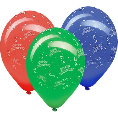 Wimex Nafukovací balónek HAPPY BIRTHDAY barevný mix Ø30cm `L`