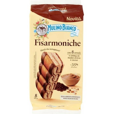Mulino bianco fisarmoniche koláčiky s jačmenným sladom a kakaom 8 x 33 g