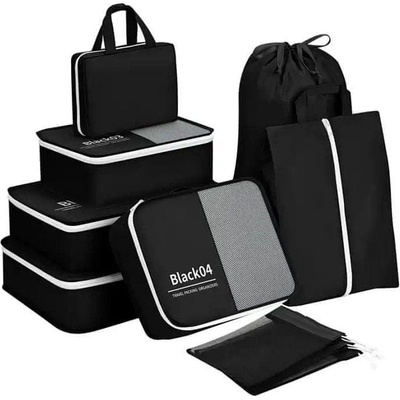 KUFRYPLUS Cestovní organizéry SN1491 černá, 10 ks