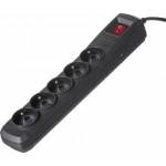 Activejet anti-surge power strip 5 sockets 5 m black