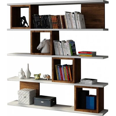 Knihovna Wind White Walnut