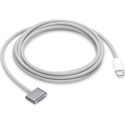 Apple Оригинален магнитен захранващ кабел за MacBook Pro 14 (2023), MacBook Pro 16 (2023), MacBook Air 13 (2024), MacBook Air 15 (2024) (200 см) (сив) - Apple USB-C to Magsafe 3 Charge Cable (bulk) (MW623AM)
