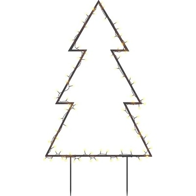 Shumee vánoční světelná dekorace s hroty Stromek 80 LED diod, 60 cm, 357719