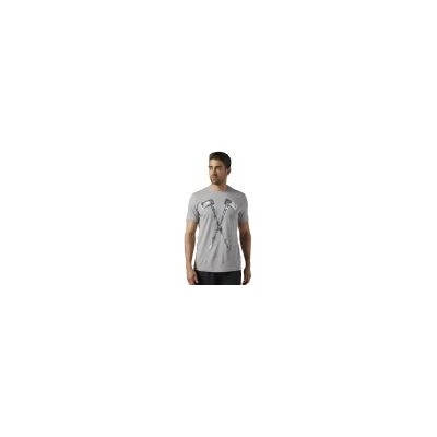 Reebok pánské tričko CROSSFIT AXE GRAPHIC TEE šedé