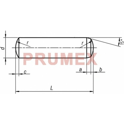 Kolík válcový kalený DIN 6325 2x32 m6