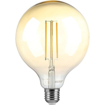 V-TAC LED Крушка 8W Filament E27 G125 Амбър Димиращ 3000K - 217155 (217155)